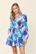 Floral Long Sleeve Romper with Pockets - S-3XL | Femstylo