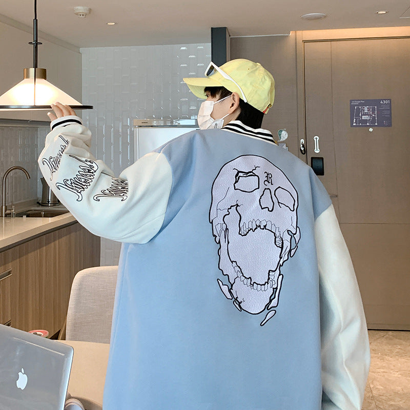 New Elegance Spring Autumn Coat Baseball Bomber Jacket Loose Letter R Men Women Couples Tops Plus Size Jackets Streetwear