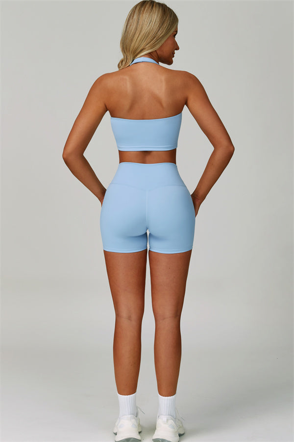 The Seraphine Halter Crop Top Shorts 2-Piece Set