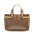 Gucci Brown Leather Web Tote Bag #3550