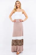 Modern Full Size Leopard Print Dress Maxi Dress Plus Size Trendy Long Dress Elegant Design