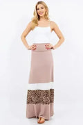 Leopard Color Block Maxi Dress – Plus Size & Bold | Femstylo
