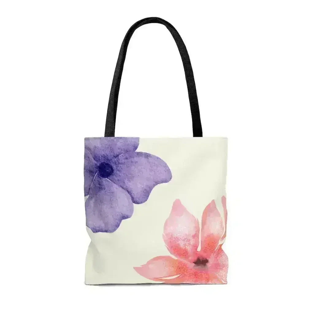 Floral Beach Tote - Double-Sided Print Polyester Bag | Femstylo