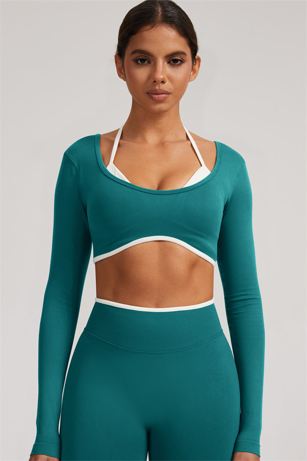 The Elevate Long Sleeve Crop top Leggings 2-Piece Set