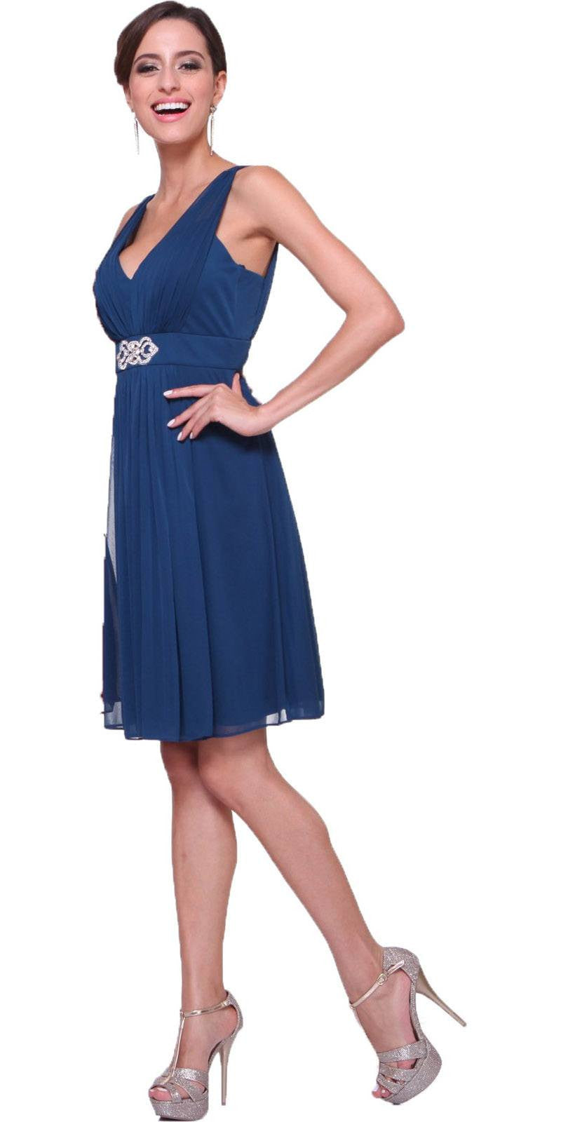 CLEARANCE - Cinderella Divine 3915 Chiffon Dress Knee Length (Size XL)