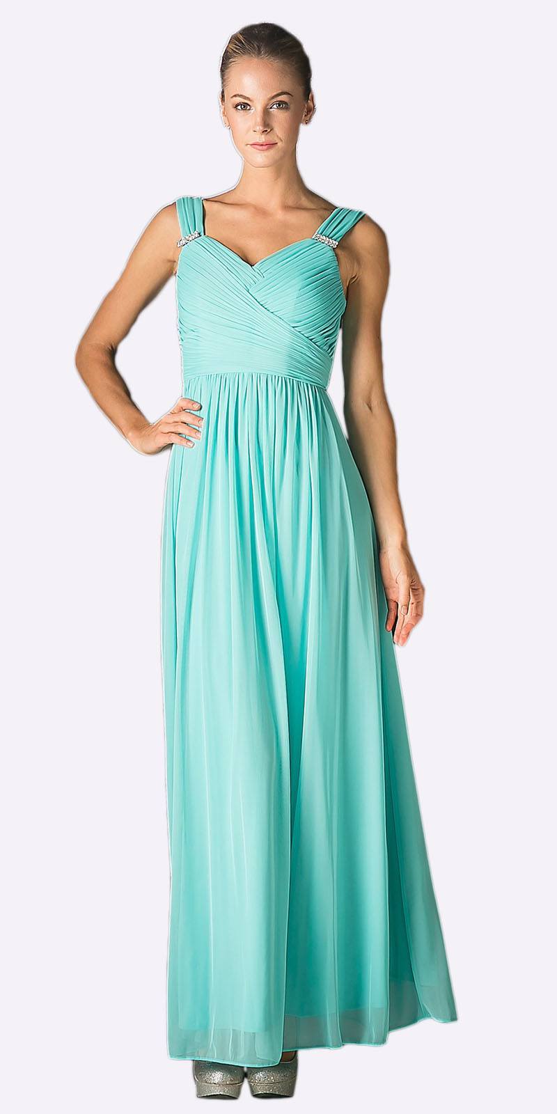 CLEARANCE - Cinderella Divine 3984 Long Chiffon Dress Sleeveless (Size XL)