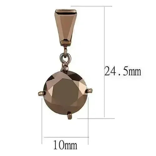 IP Coffee Brass Earrings with CZ Stones – Femstylo