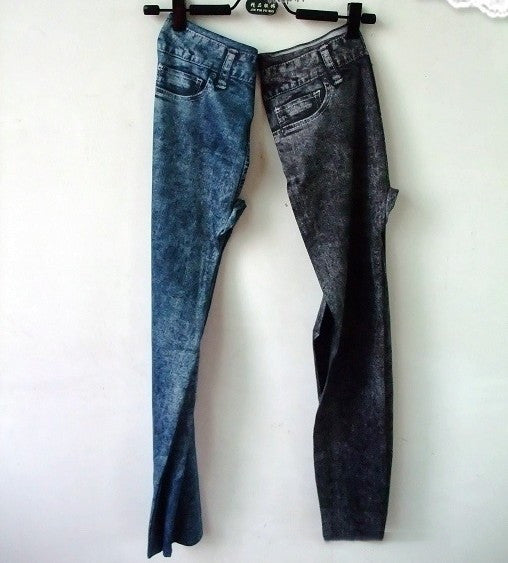Elegant One Size Women Leggings Jeans Pants With Pocket Slim Leggings Women Fitness Blue Black Women's Classic Legging With Pockets Stretch Elastic Leggings Jeans