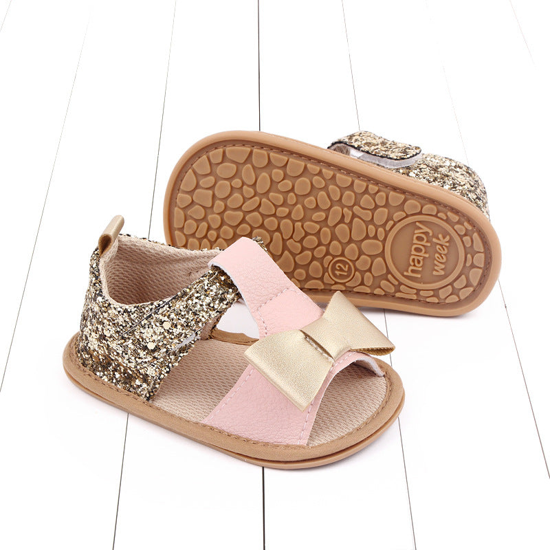 Baby Kids Girl Sandals Pre Walker Newborn PU Leather Soft Sole Shoes Bowknot Girls Shoes