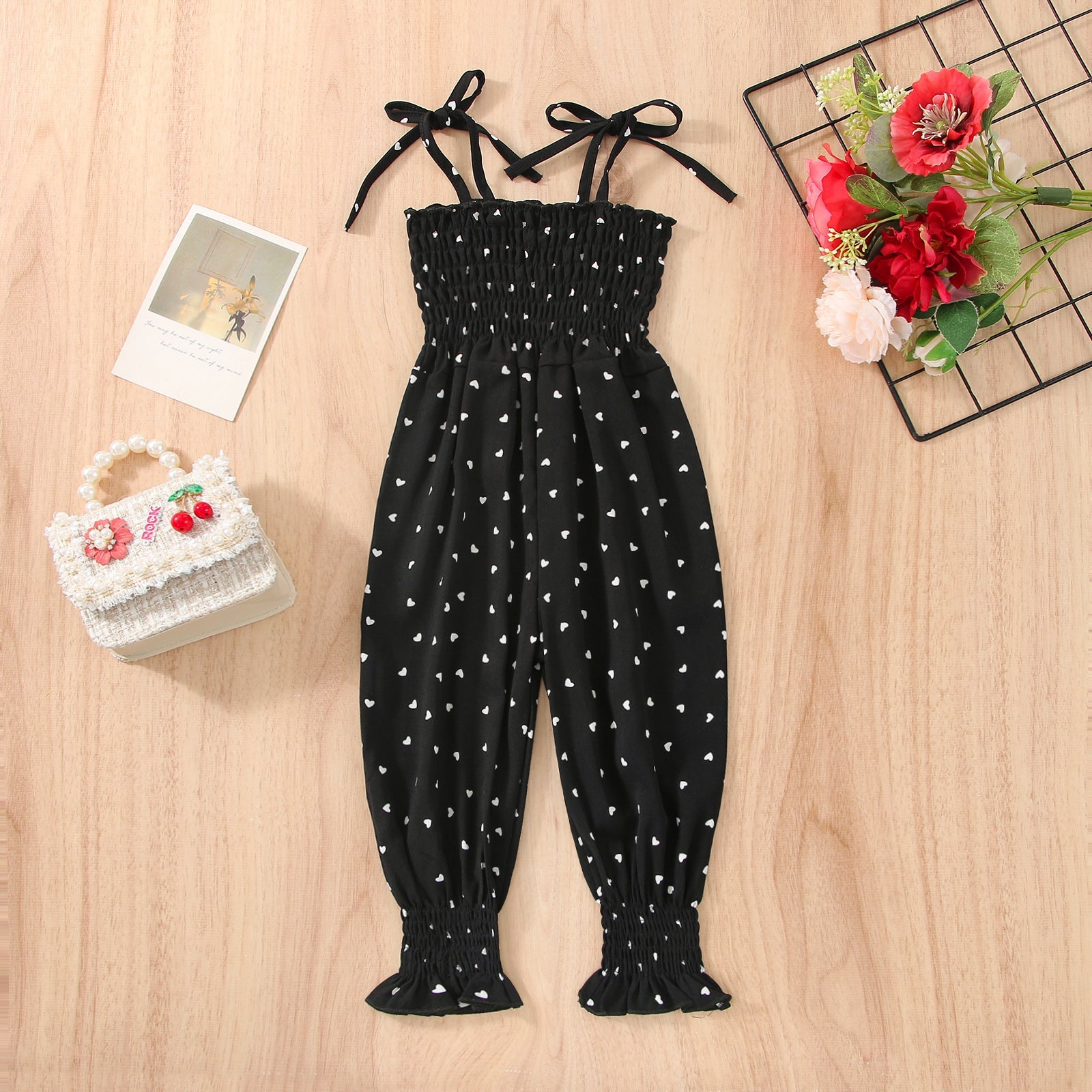 Baby Summer Clothes Sleeveless Strap Pants Solid Overalls Cotton Outfits Jumpsuits/ Romper for Girls