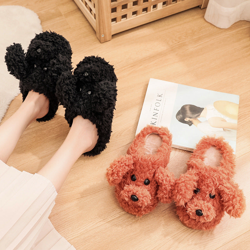 Couples Winter Pack Heel Cotton Shoes Women's  Mens Slipper Winter Shoes New Fashion Casual Fur Plush Slides Winter Slippers For Women House Slippers Fluffy Soft Comfy Fuzzy Slippers Faux Fur Plush Anti-Skid Slippers