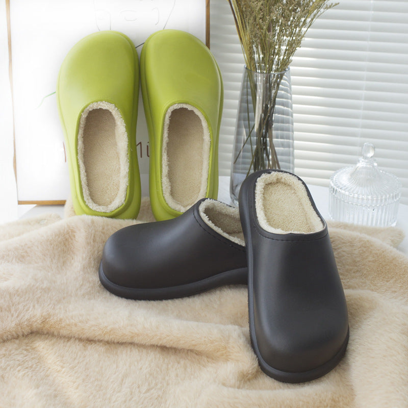 New Winter Women Slipper Soft Bottom Plush Home Shoes  Slippers Indoor Waterproof Non-Slip Memory Foam Comfy Fluffy Fur Memory Foam Boots House Shoes Thick Sole 6cm