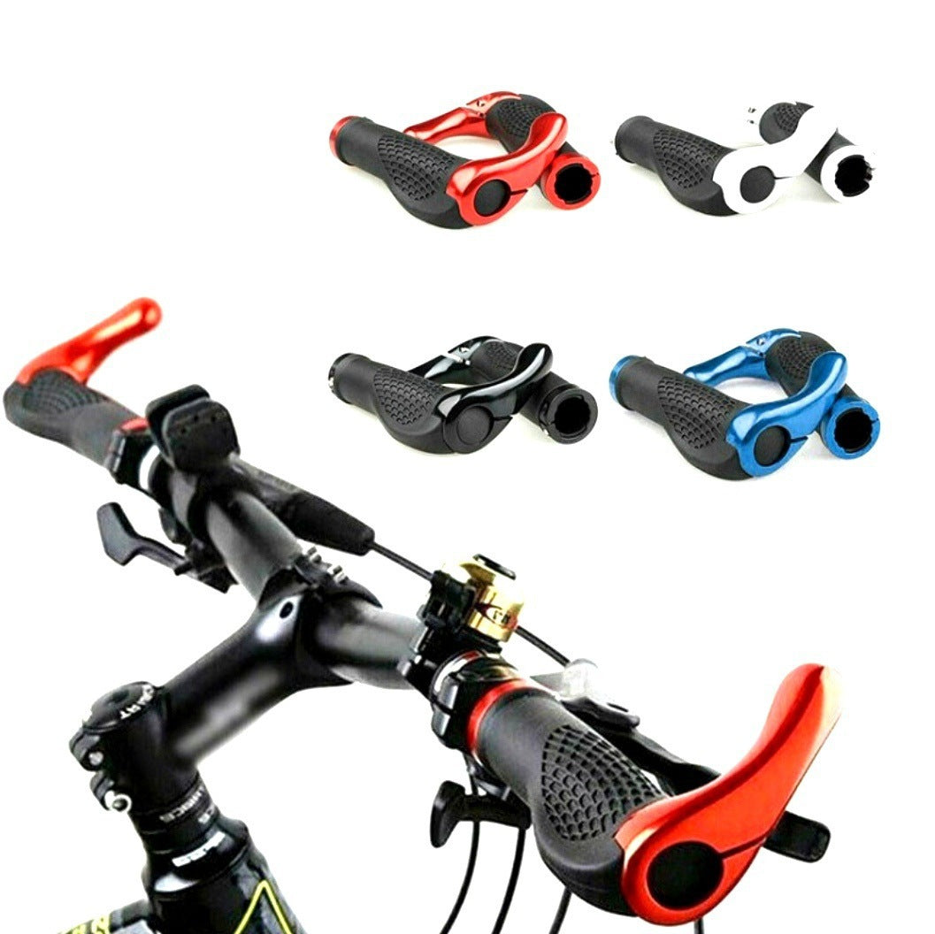 Bicycle Grip Handlebar End Cap Aluminium Alloy Lock Mountain Handle Bar Grip Bike Anti-Skid Rubber Bicycle Skid-Proof Grips New Generation Bike Handlebar Grip Soft Gel Inserts Shock Resistance Ergonomics Comfort Design