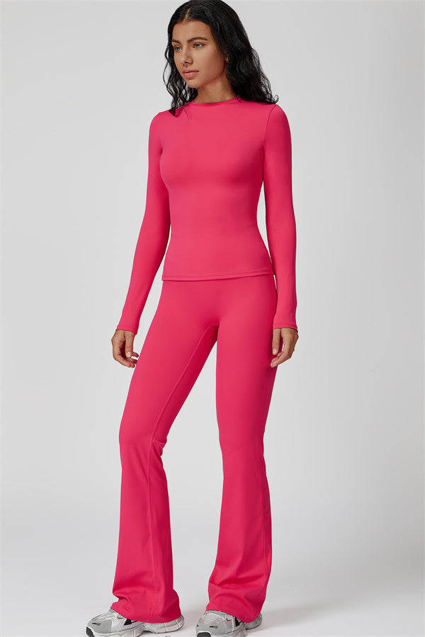 The Oasis Long Sleeve T-shirt Flared Leggings 2-Piece Set