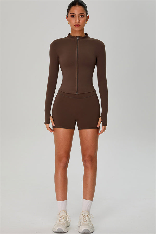 The Jewel Zip Jacket Shorts 2-Piece Set