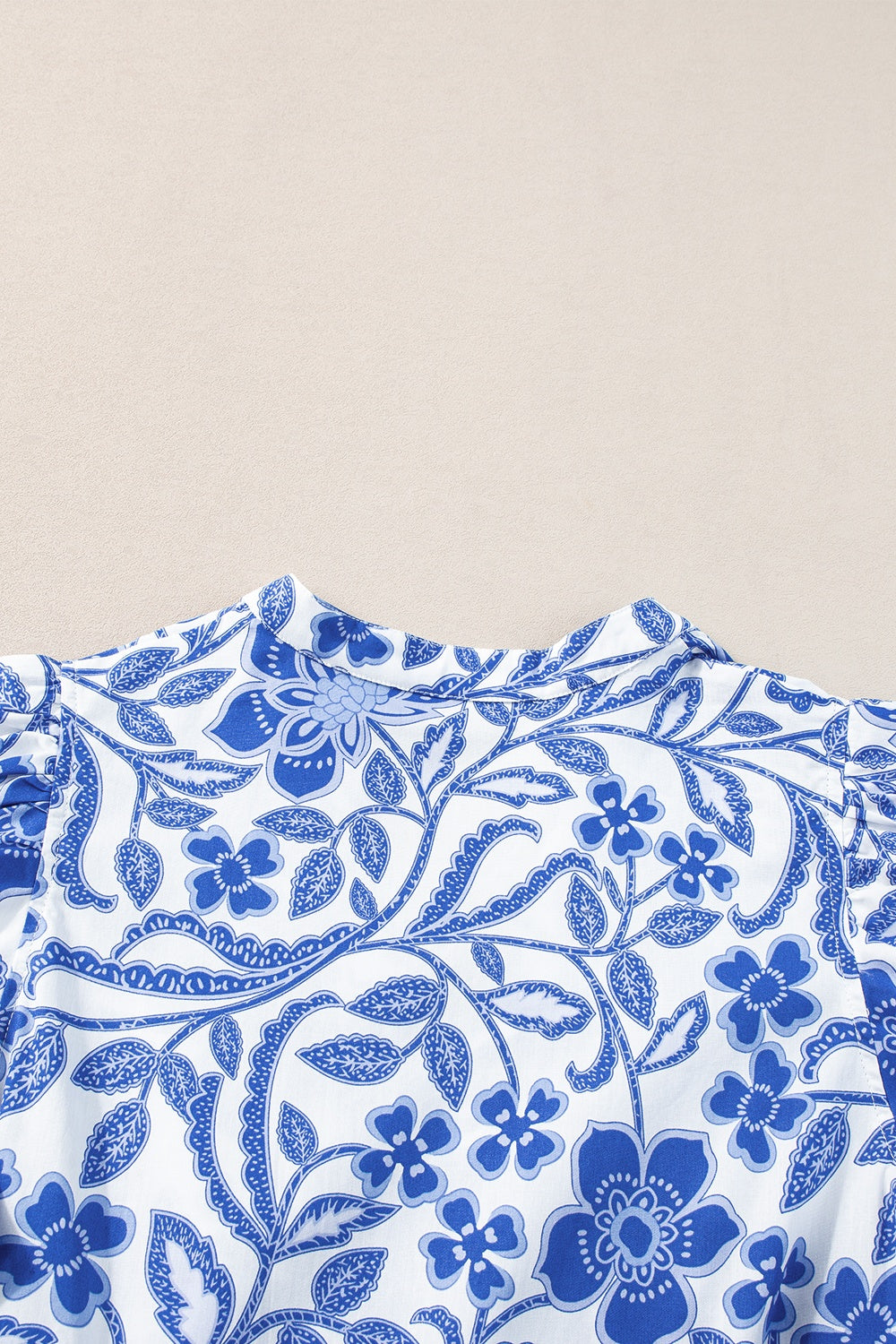 Royal Blue Printed Puff Sleeve Dress Stylish & Feminine Statement Dress For Every Occasion