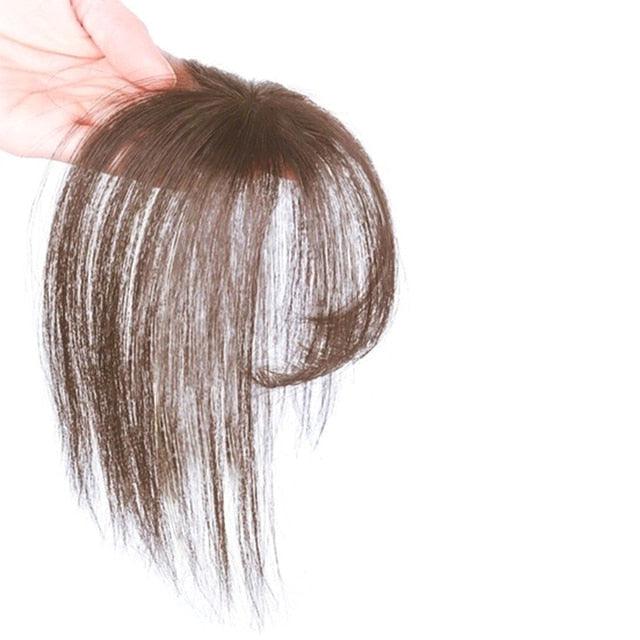 3D Air Bangs Hair Bangs Heat Resistant Hairpieces Hair Women Natural Short Fake Hair Bangs Hair Clips Thin Natural Flat Neat AirBangs With Temples For Women One Piece Hairpiece