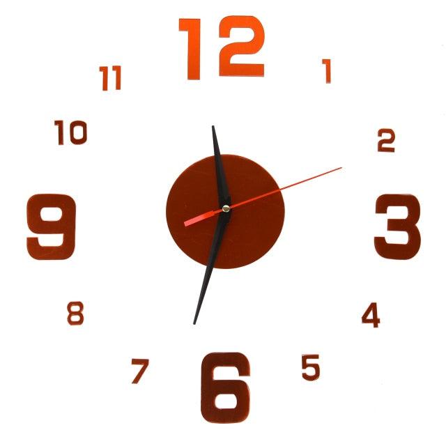 3D Creative Acrylic Mirror Wall Clock  Wall Acrylic Clock Modern Acrylic Mirror Surface 3D Luxury Big Size Wall Stickers Decor Clocks Numbers Stickers for Home Office Decorations Gift Coffee Shape Acrylic Coffee Cup Wall Sticker Quartz Clock