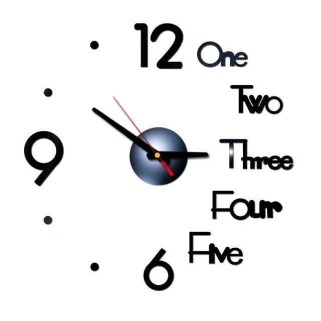 3D Creative Acrylic Mirror Wall Clock  Wall Acrylic Clock Modern Acrylic Mirror Surface 3D Luxury Big Size Wall Stickers Decor Clocks Numbers Stickers for Home Office Decorations Gift Coffee Shape Acrylic Coffee Cup Wall Sticker Quartz Clock