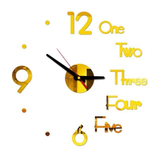 3D Creative Acrylic Mirror Wall Clock  Wall Acrylic Clock Modern Acrylic Mirror Surface 3D Luxury Big Size Wall Stickers Decor Clocks Numbers Stickers for Home Office Decorations Gift Coffee Shape Acrylic Coffee Cup Wall Sticker Quartz Clock