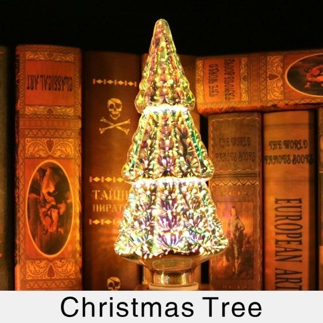 3D Decoration Edison LED Bulb Vintage Light Bulb Star Fireworks Lamp Holiday Night Light Christmas Tree Decoration bar Firework Bulb Party Home Christmas Party Holiday