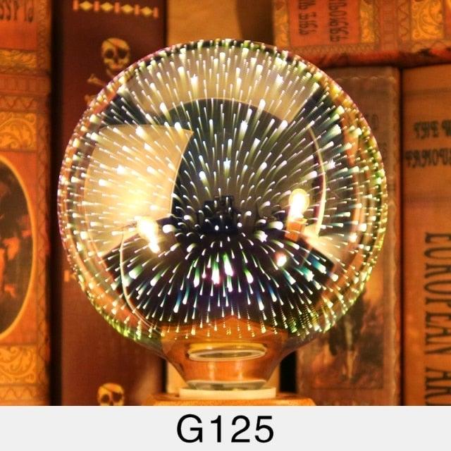 3D Decoration Edison LED Bulb Vintage Light Bulb Star Fireworks Lamp Holiday Night Light Christmas Tree Decoration bar Firework Bulb Party Home Christmas Party Holiday