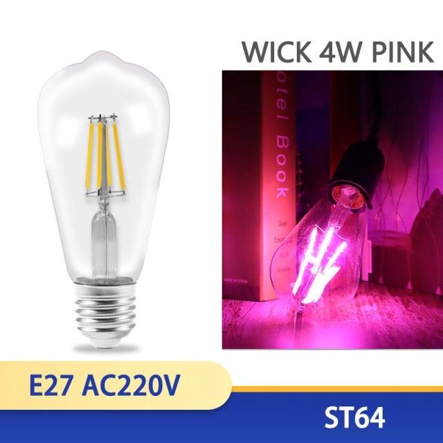 3D Edison Bulb Led Filament Decoration Vintage Glass Lighting Decor Antique Style Light Amber Warm Dimmable Bedroom Restaurant Home Office Light Fixtures Decoration