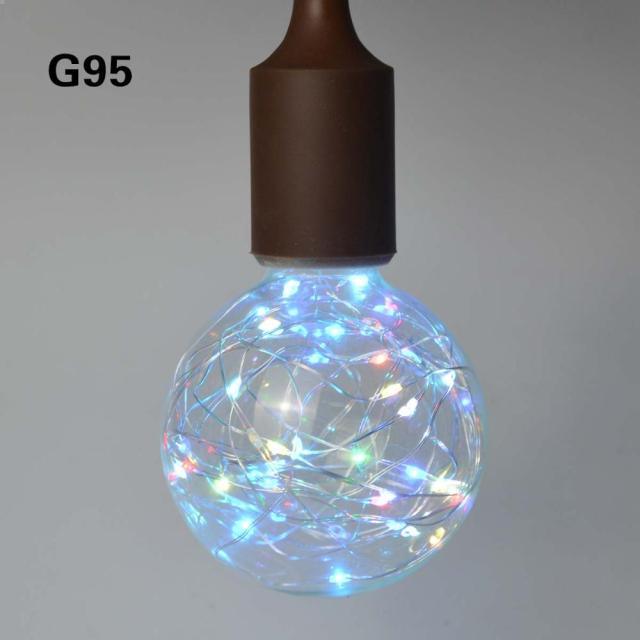 3D LED Lamp Edison Light Bulb Vintage Decoration LED Filament lamp Copper Wire String Replace Incandescent Bulb Decorative Spiral Filament