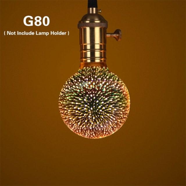 3D LED Lamp Edison Light Bulb Vintage Decoration LED Filament lamp Copper Wire String Replace Incandescent Bulb Decorative Spiral Filament
