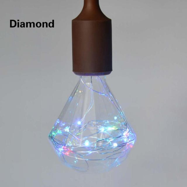 3D LED Lamp Edison Light Bulb Vintage Decoration LED Filament lamp Copper Wire String Replace Incandescent Bulb Decorative Spiral Filament