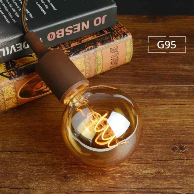3D LED Lamp Edison Light Bulb Vintage Decoration LED Filament lamp Copper Wire String Replace Incandescent Bulb Decorative Spiral Filament