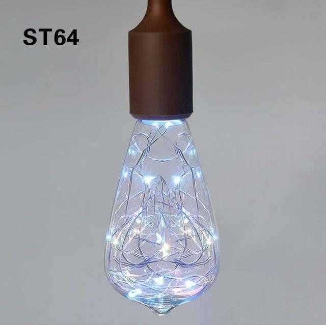 3D LED Lamp Edison Light Bulb Vintage Decoration LED Filament lamp Copper Wire String Replace Incandescent Bulb Decorative Spiral Filament