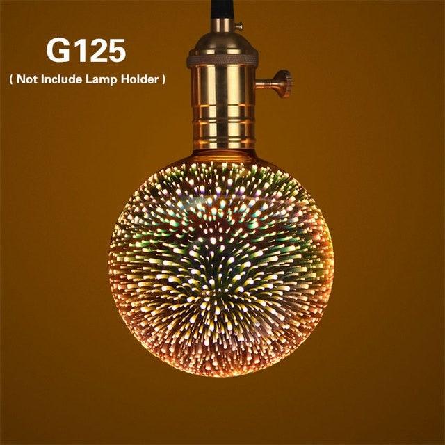 3D LED Lamp Edison Light Bulb Vintage Decoration LED Filament lamp Copper Wire String Replace Incandescent Bulb Decorative Spiral Filament