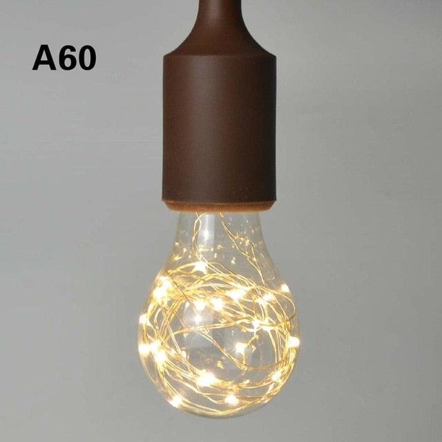 3D LED Lamp Edison Light Bulb Vintage Decoration LED Filament lamp Copper Wire String Replace Incandescent Bulb Decorative Spiral Filament