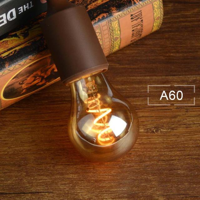 3D LED Lamp Edison Light Bulb Vintage Decoration LED Filament lamp Copper Wire String Replace Incandescent Bulb Decorative Spiral Filament
