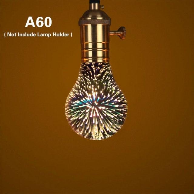3D LED Lamp Edison Light Bulb Vintage Decoration LED Filament lamp Copper Wire String Replace Incandescent Bulb Decorative Spiral Filament