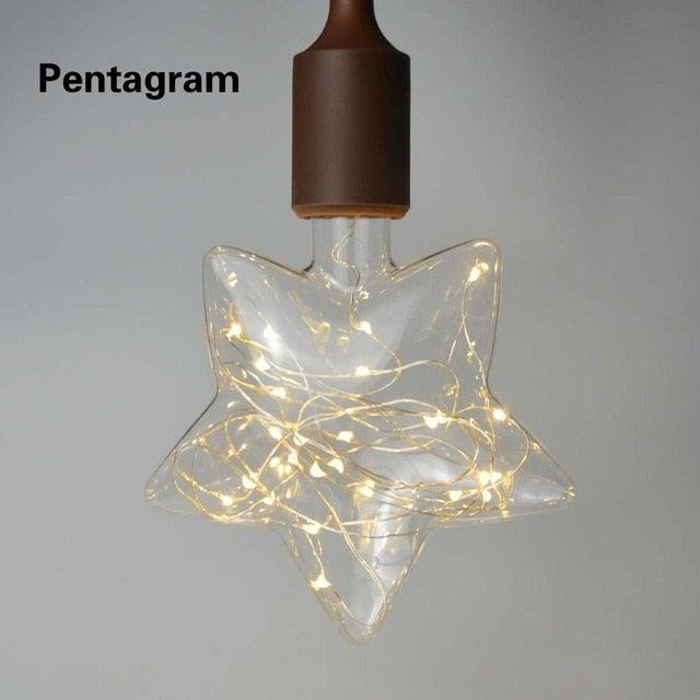 3D LED Lamp Edison Light Bulb Vintage Decoration LED Filament lamp Copper Wire String Replace Incandescent Bulb Decorative Spiral Filament