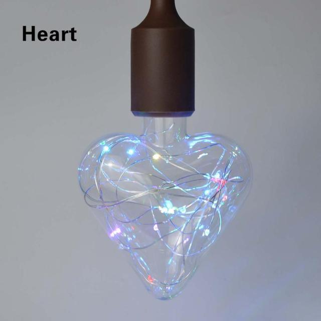 3D LED Lamp Edison Light Bulb Vintage Decoration LED Filament lamp Copper Wire String Replace Incandescent Bulb Decorative Spiral Filament