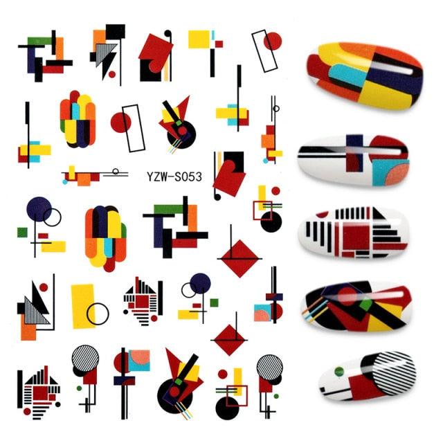 3D Nail Stickers Flower Graffiti Abstract Sexy Woman Face Design Adhesive Nail Art Decor Foil Slider Manicure Stickers For Nails Woman Decoration Nail Art Nail Ornament Self Adhesive Nail Decals Colorful Nail Sticker Jewelry Design For Nails Sliders Tips