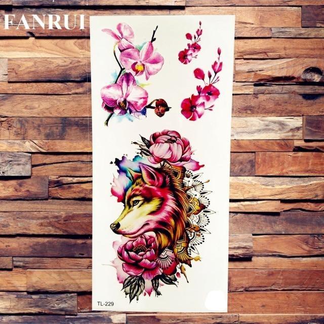 3D Scorpion Temporary Tattoos Sticker Body Arm Waterproof Wolf Tattoo Realistic Style For Women Men