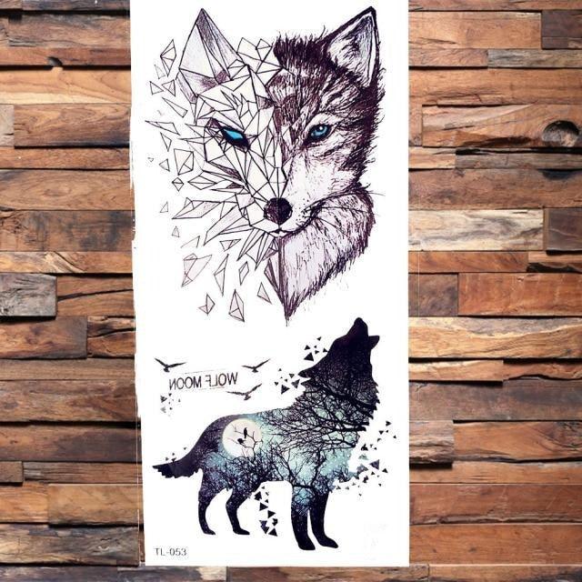3D Scorpion Temporary Tattoos Sticker Body Arm Waterproof Wolf Tattoo Realistic Style For Women Men