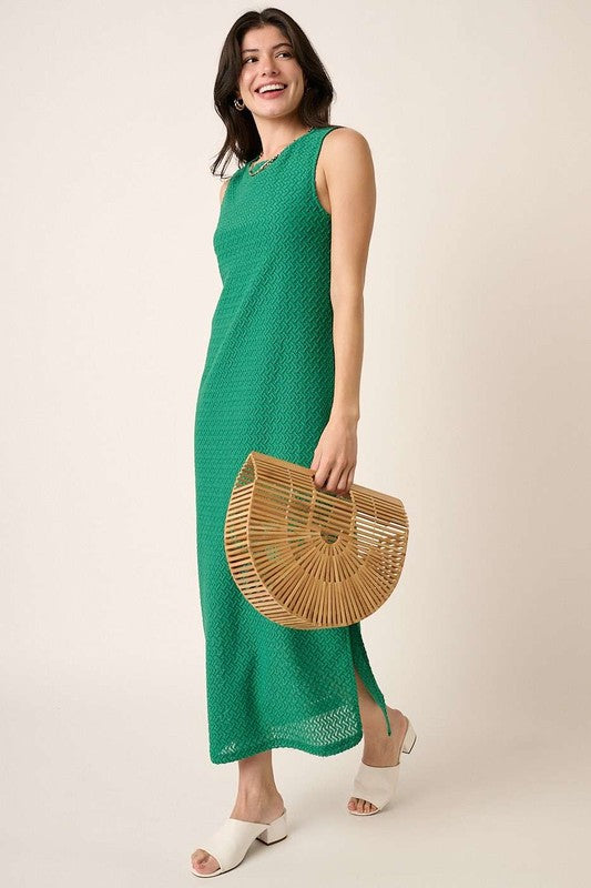 New Side Slit Round Neck Sleeveless Dress For Women – Elegant, Timeless, Chic, and Versatile Summer Dress For Any Occasion
