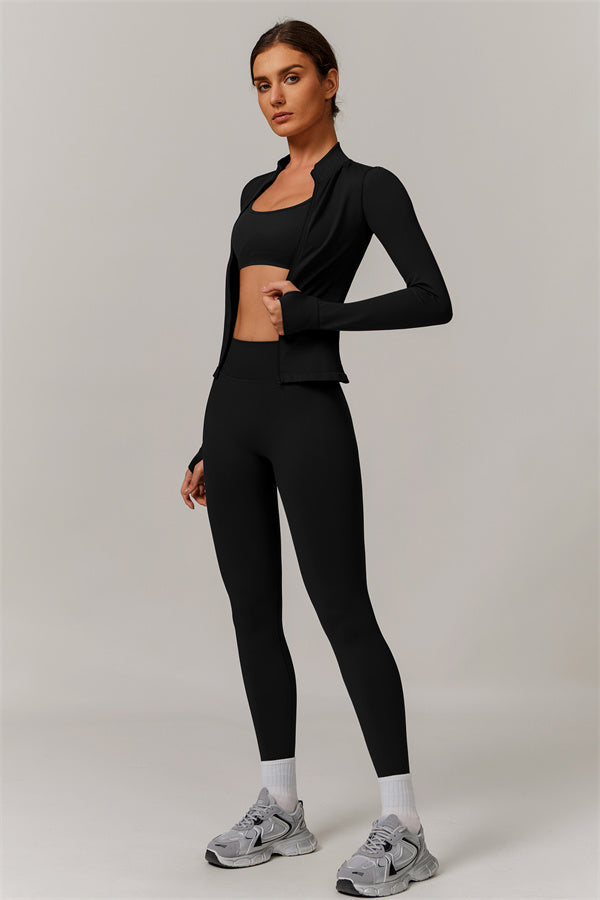 The Nova Luxe Jacket Sports Bra Leggings 3-Piece Set