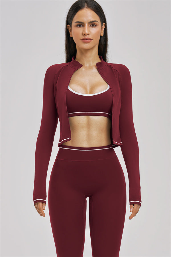 The Unbound Jacket Sports Bra Leggings 3-Piece Set