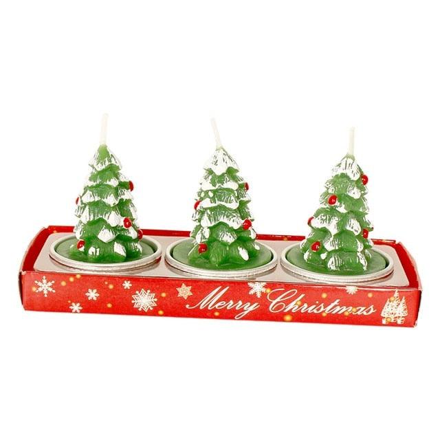 3pcs Christmas Children's Candle Christmas Tealight Candles Handmade Delicate Santas Snowman Acorn Tree Candles For Christmas Home Decoration Gifts Decoration Set Christmas Eve Party Decoration Hang Decorations For Home Noel Natal New #12