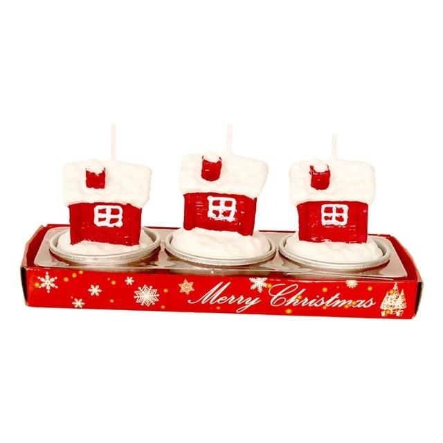 3pcs Christmas Children's Candle Christmas Tealight Candles Handmade Delicate Santas Snowman Acorn Tree Candles For Christmas Home Decoration Gifts Decoration Set Christmas Eve Party Decoration Hang Decorations For Home Noel Natal New #12