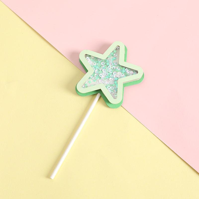 3PCS Love Happy Birthday Cake Toppers Star Cupcake Toppers Cake Decorations Glitter Star Cupcake Picks White Cloud Toothpicks for Baby Shower Stars Cupcake Topper Flags For Wedding Kids Birthday Party Supplies Cake Decoration