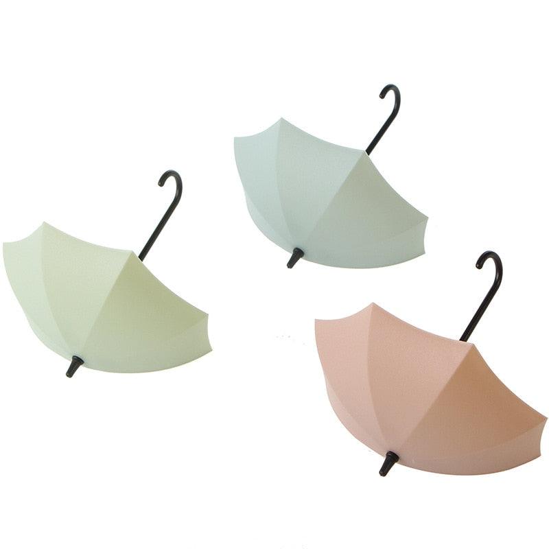 3Pcs/set Creative Umbrella Shape Hook Colorful Key Hanger Holder home Bedroom Wall decoration Accessories Wall Hanging Hooks Key Hangers Holder Towel Rack Multifunctional Hooks for Living Room Bedroom