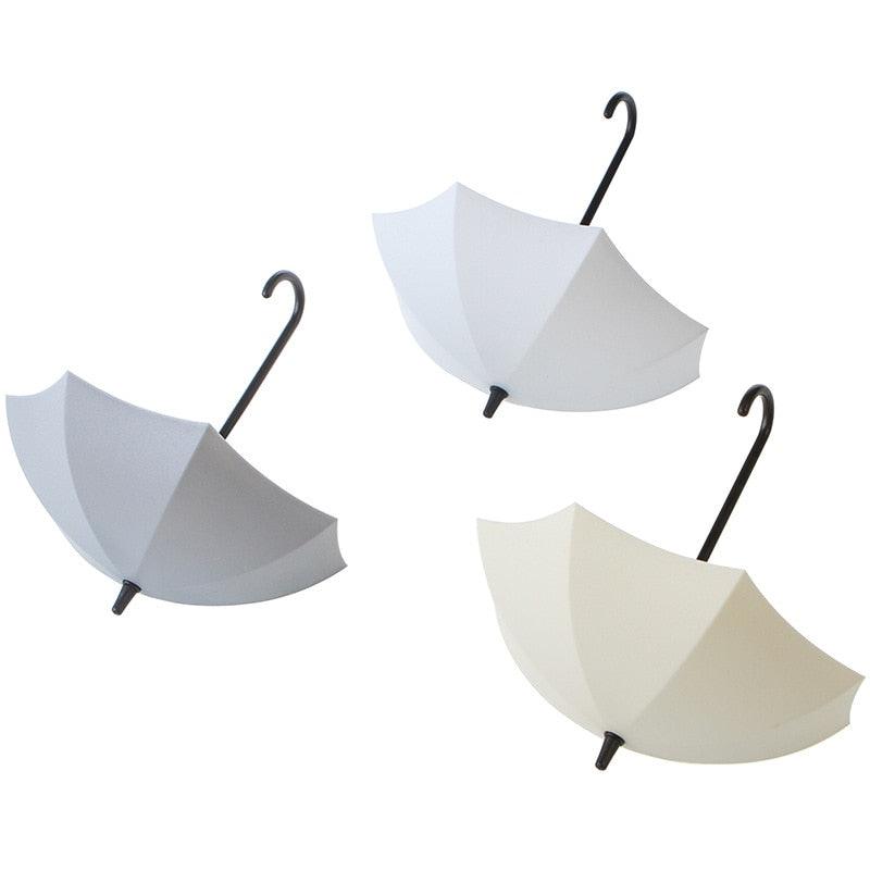 3Pcs/set Creative Umbrella Shape Hook Colorful Key Hanger Holder home Bedroom Wall decoration Accessories Wall Hanging Hooks Key Hangers Holder Towel Rack Multifunctional Hooks for Living Room Bedroom