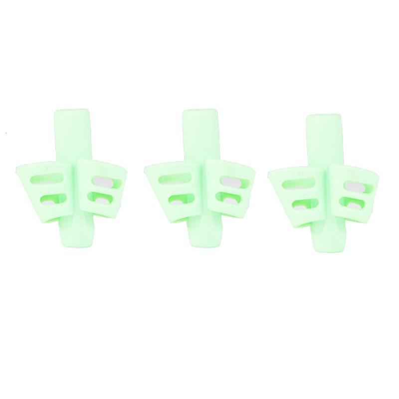 3Pcs/Set Soft Silica Pencil Grasp Two-Finger Gel Pen Grips Children Writing Training Correction Tool Pens Holding for Kids Gifts Children's School Supplies Triangular Correction Children's Writing Tool